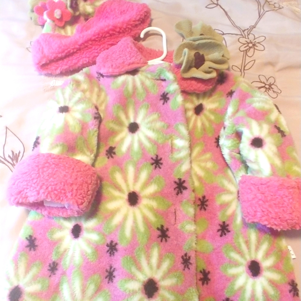 Girls Corky Dress Coat and matching hat - size 2T